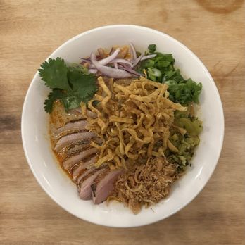 Ginger & Scallion - Seared duck Khao soi - IG @bougiefoodieboi - Thai Near Me - Seattle, Washington Ginger & Scallion - Seared duck Khao soi - IG @bougiefoodieboi - Thai Near Me - Seattle, Washington
