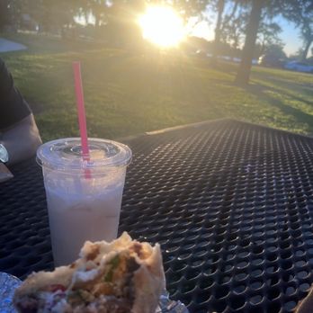 La Picosita - Carne asada supreme burrito with large horchata - Mexican Near Me - Lodi, California