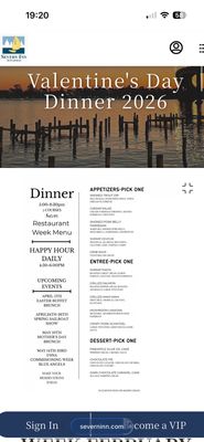Menu photo 1 Severn Inn Annapolis, MD