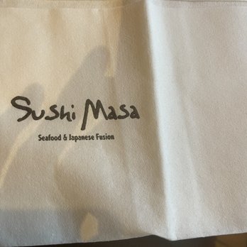 Sushi Masa - Napkin as personalized - Sushi Bars Near Me - Plano, Texas Sushi Masa - Napkin as personalized - Sushi Bars Near Me - Plano, Texas