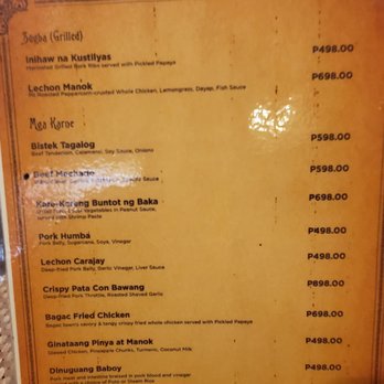 Cusina ni Nanay Maria - Menu October 2019 - Filipino Near Me Cusina ni Nanay Maria - Menu October 2019 - Filipino Near Me
