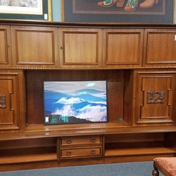 Consignments Gallery - Mid-Century Teak Huge entertainment credenza w/keys