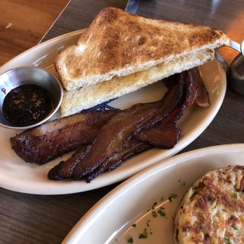 Snooze, an A.M. Eatery - Toast. Their bacon was the only thing I didn't like. Tasted like it was soaked in really old, reused grease. - Breakfast & Brunch Near Me - Austin, Texas Snooze, an A.M. Eatery - Toast. Their bacon was the only thing I didn't like. Tasted like it was soaked in really old, reused grease. - Breakfast & Brunch Near Me - Austin, Texas