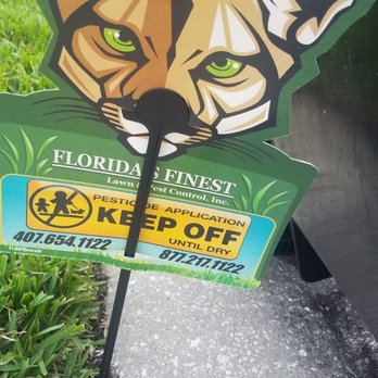 Florida's Finest Lawn & Pest Control - a close up of a sign - Pest Control Near Me - Ocoee, Florida