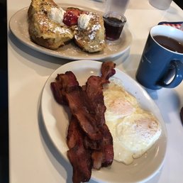 Calamity Jane French Toast Cinnamon Roll & Eggs