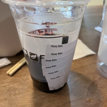 7 Leaves Cafe - Ordered half gallons along with 6 servings of boba... felt like 3 servings at most - Coffee & Tea Near Me - Westminster, California