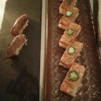 Minami - American wagyu beef nigiri and salmon aburi sushi - Japanese Near Me - Vancouver, British Columbia Minami - American wagyu beef nigiri and salmon aburi sushi - Japanese Near Me - Vancouver, British Columbia