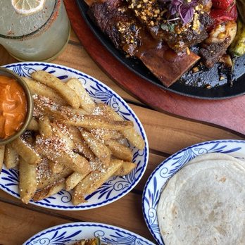 Casa Cami - Short rib fajitas, fries, street corn - Breakfast & Brunch Near Me - Tampa, Florida