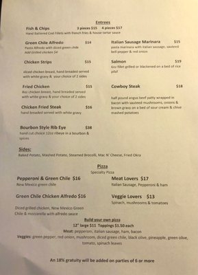 Menu photo 1 Mulligan's Restaurant and Bar Raton, NM