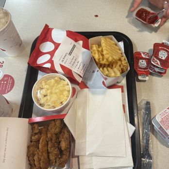 Chick-fil-A - Chicken Chick-fil-A Chick-n-Strips Mac & Cheese, Chick-fil-A Waffle Potato Fries - Fast Food Near Me - Walnut Creek, California