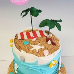 Beach themed birthday cake!