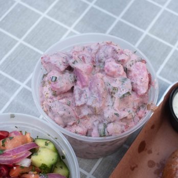 KG BBQ - pink buttermilk potato salad - Egyptian Near Me - Austin, Texas KG BBQ - pink buttermilk potato salad - Egyptian Near Me - Austin, Texas