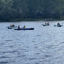 Boating on the lake