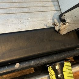 Door frame separating from the house.
