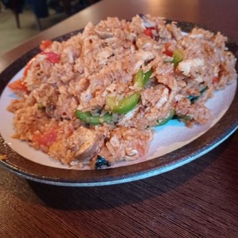 Pink Basil - Pink Basil Fried Rice w/ Chicken - Asian Fusion Near Me - Mystic, Connecticut Pink Basil - Pink Basil Fried Rice w/ Chicken - Asian Fusion Near Me - Mystic, Connecticut