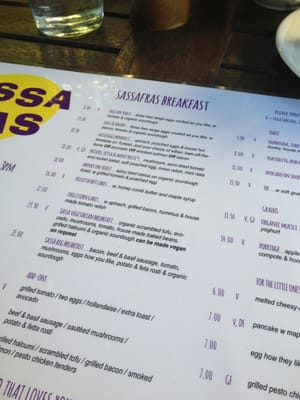 Menu photo 2 Sassafras Cafe Coffee Catering Paddington, QLD