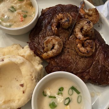 Rutabaga Cafe - Ribeye w/shrimp - American Near Me - Chattahoochee, Florida