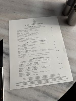 Menu photo 3 Quail + Crane San Francisco, CA Menu photo 3 Quail + Crane San Francisco, CA