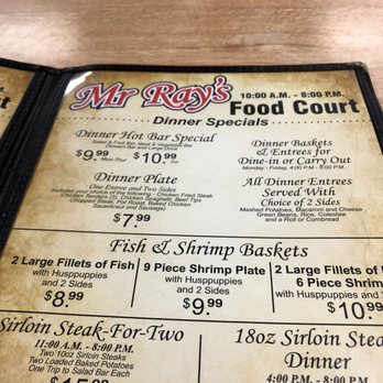 Mr. Ray's Food Court - menu - Southern Near Me - Lufkin, Texas