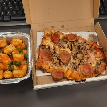 LovePizza - Buffalo Tater Tots and Pepperoni & Mushroom pizza (half) - Pizza Near Me - Edmonton, Alberta LovePizza - Buffalo Tater Tots and Pepperoni & Mushroom pizza (half) - Pizza Near Me - Edmonton, Alberta
