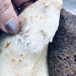 Stripes - Thick improperly cooked tortilla (raw masa)