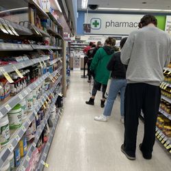 Line at Walgreens on Fullerton Saturday at 3pm