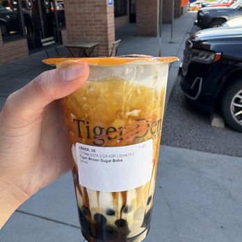 Tiger Den Tea House - Brown Sugar w/ Brown Sugar Boba - Bubble Tea Near Me - Highlands Ranch, Colorado Tiger Den Tea House - Brown Sugar w/ Brown Sugar Boba - Bubble Tea Near Me - Highlands Ranch, Colorado