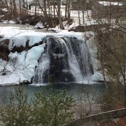 Tumblin' Falls House - March 15, 2014. Late afternoon and the sight and sound of the falls are magnificent.