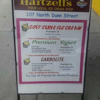 Hartzell's - Stop at this sign or go right inside - Ice Cream & Frozen Yogurt Near Me - Bloomington, Indiana