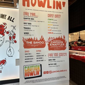 Howlin' Ray's - Menu 11/30/22 - Southern Near Me - Pasadena, California