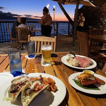 Kimo's Maui - Prime rib, lobster tail and fish tacos were all fantastic! - Seafood Near Me - Lahaina, Hawaii