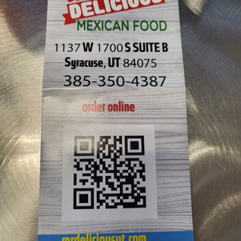 Mr Delicious - Menu - Mexican Near Me - Syracuse, Utah