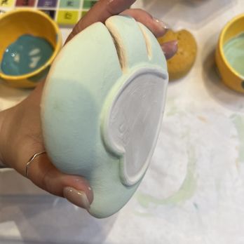 Color Me Mine - Monstera leaf jewelry tray - before firing - Paint-Your-Own Pottery Near Me - New York, New York Color Me Mine - Monstera leaf jewelry tray - before firing - Paint-Your-Own Pottery Near Me - New York, New York