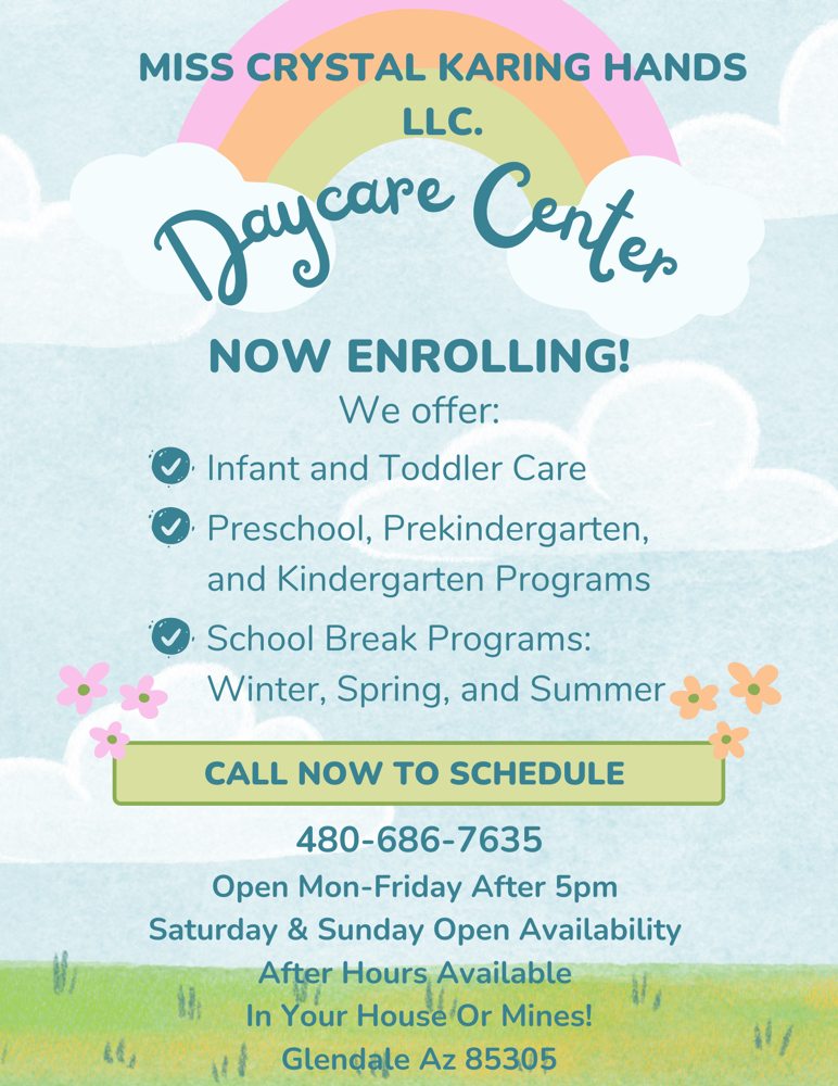 Miss Crystal Karing Hands - childcare center in Glendale, AZ
