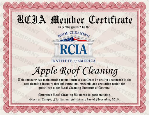 Slide of Apple Roof Cleaning