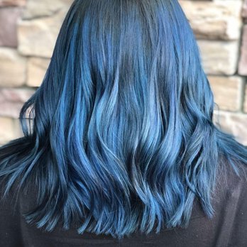 Sassy Do's - The finishing result of Gabe's magic! He took my damaged long black hair and turned it into beautiful blue locks. - Hair Salons Near Me - Rancho Cucamonga, California Sassy Do's - The finishing result of Gabe's magic! He took my damaged long black hair and turned it into beautiful blue locks. - Hair Salons Near Me - Rancho Cucamonga, California