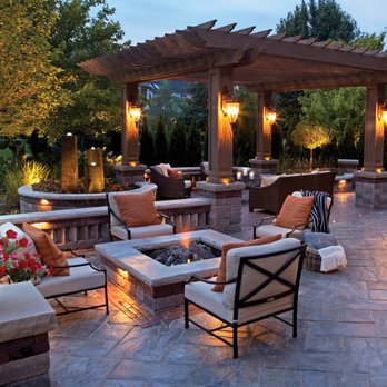 GreenWorks Outdoor Living - Outdoor Patio w/ Fire Pit and Pergola - Lighting Fixtures & Equipment Near Me GreenWorks Outdoor Living - Outdoor Patio w/ Fire Pit and Pergola - Lighting Fixtures & Equipment Near Me
