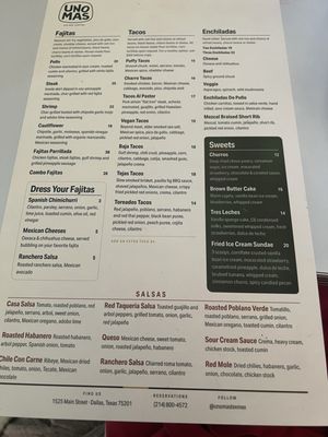 Menu photo 1 Uno Mas Dallas, TX Menu photo 1 Uno Mas Dallas, TX