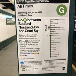 The G Train - One thing worse than the G Train is the absence thereof.
