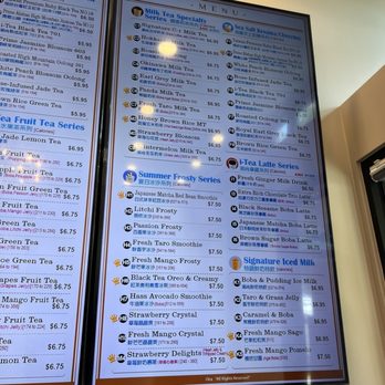i Tea - 7/11/26 FYI. Menu. - Bubble Tea Near Me - Alameda, California