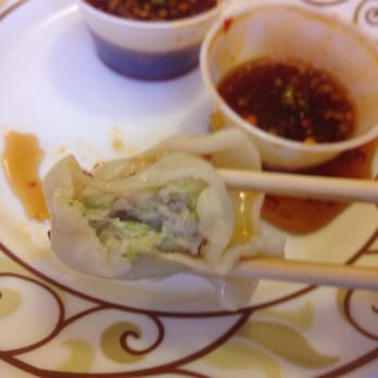 Dumpling House - Inside of the shrimp & pork dumpling (comes with 10 dumplings) - Chinese Near Me - Davis, California