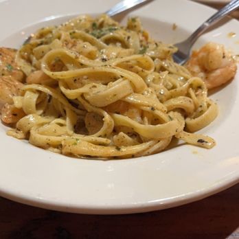 Milton's Pizza and Pasta - Wakefield - Shrimp Alfredo with Fettuccine and added old bay & baked Spaghetti with Meat Balls topped with pepperoni. - Pizza Near Me - Raleigh, North Carolina