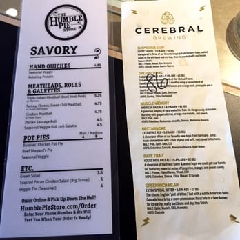 Cerebral Brewing - Beer and food menu - Breweries Near Me - Denver, Colorado
