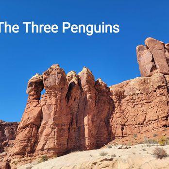 Arches National Park - The Three Penguin Formation - Parks Near Me Arches National Park - The Three Penguin Formation - Parks Near Me