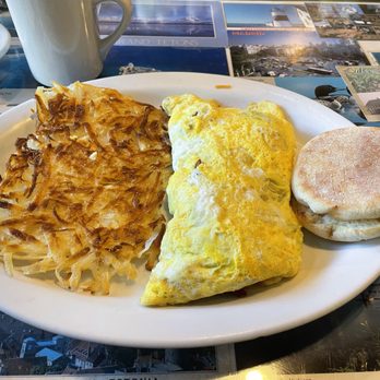 Art's Cafe - Bacon-avocado-cheese omelet, hash browns and English muffin - Diners Near Me - San Francisco, California