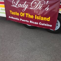Lady Di's Puerto Rican Authentic Cuisine - Yo, this was a good choice for lunch. Get the chicken on a stick with the sauce to dip it. Soooooooo good. Beans and rice too.