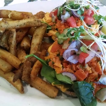 Perly's - The Hirschfield bagel sandwich, piled high with veggie goodies and the best hummus I've ever eaten! - Delis Near Me - Richmond, Virginia