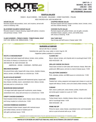Menu photo 4 Route 2 Taproom Monroe, WA Menu photo 4 Route 2 Taproom Monroe, WA