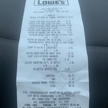 Lowe's Home Improvement - $100 just to be told to go find prices my self - Home Decor Near Me - San Clemente, California Lowe's Home Improvement - $100 just to be told to go find prices my self - Home Decor Near Me - San Clemente, California