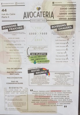 Menu photo 2 Avocateria Paris, 01